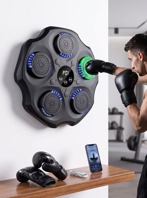 Boxeo Beat: Máquina de Boxeo Musical Bluetooth